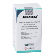 Эпклюза табл. п.п.о. 100+400мг фл. N28 Gilead Sciences Ireland UC