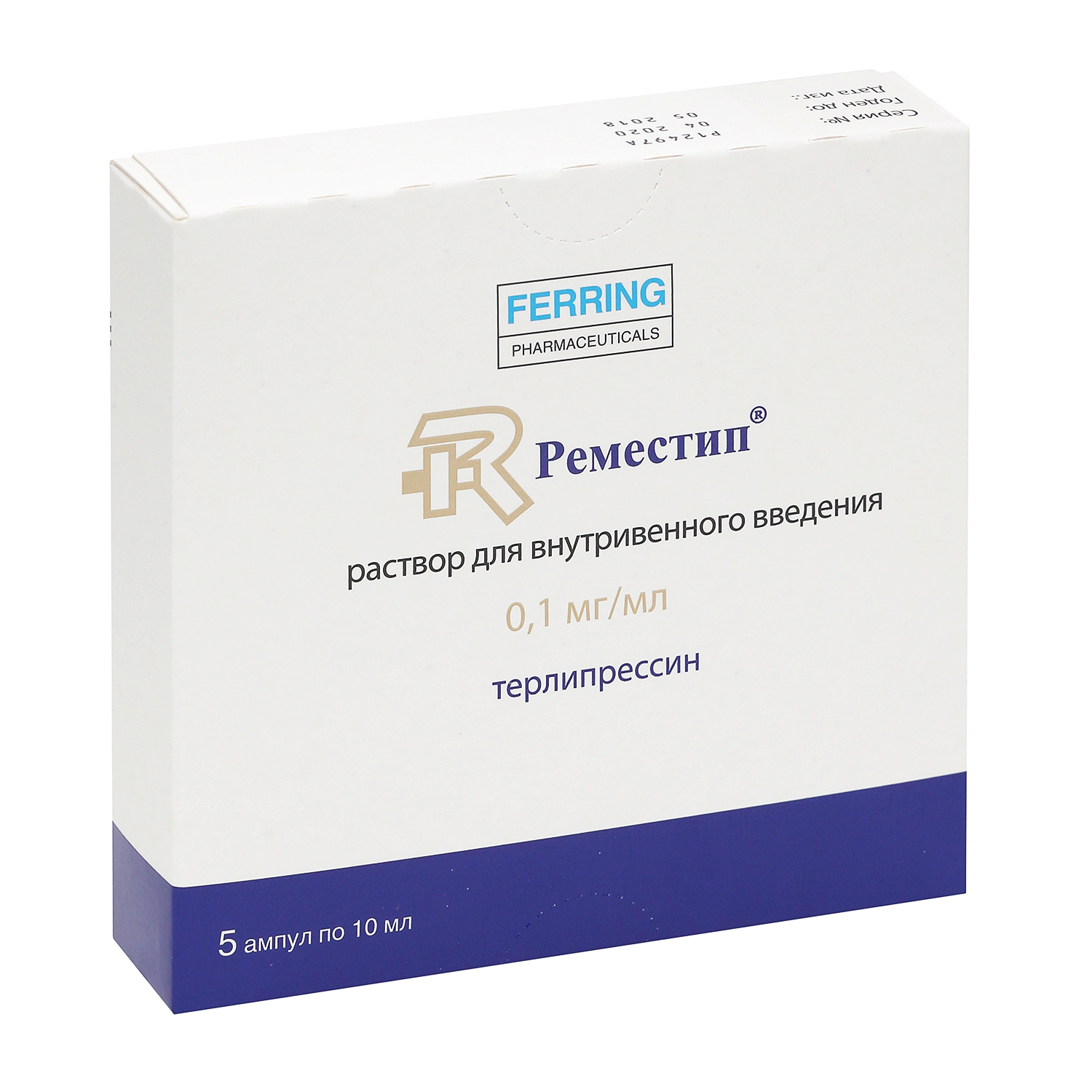 Реместип р-р в/в введ. 100мкг/мл 10мл амп. N5 Ferring-Leciva